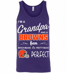 I'M A Grandpa And A Cleveland Browns Pretty Much Perfect Tank - zezetee