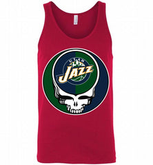 Utah Jazz Grateful Dead Logo Band Tank - zezetee