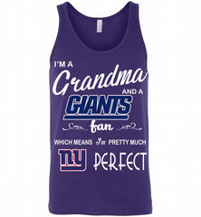 I'M A Grandma And A New York Giants Fans I'm Pretty Much Perfect Tank - zezetee