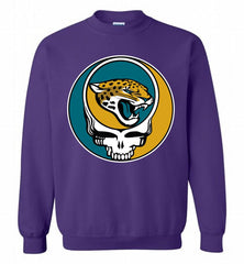 Jacksonville Jaguars Grateful Dead Logo Band Crewneck Sweatshirt - zezetee