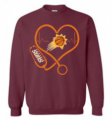 Nurse Heartbeat Love Phoenix Sun Crewneck Sweatshirt - zezetee