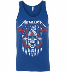Metallica Snake Skull Cleveland Browns Logo Tank - zezetee