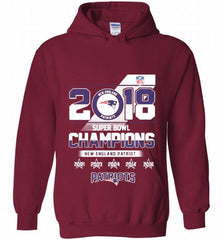 2018 SUPER BOWL CHAMPIONS NEW ENGLAND PATRIOTS Hoodie - zezetee