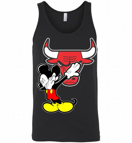 Disney Mickey Mouse Dabbing Chicago Bulls Tank - zezetee