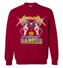Metallica Buffalo Sabres Logo Crewneck Sweatshirt - zezetee
