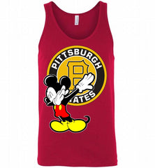 Disney Mickey Mouse Dabbing Pittsburgh Pirates Tank - zezetee