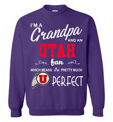 I'M A Grandpa And An Utah Utes Fan Crewneck Sweatshirt - zezetee