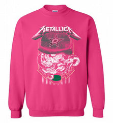 Metallica Skull Snake Dallas Stars Crewneck Sweatshirt - zezetee
