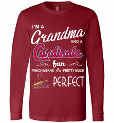 I'M A Grandma And A St Louis Cardinals Fans Gift Long Sleeve - zezetee