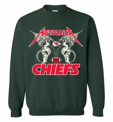 Metallica Kansas City Chiefs Logo Crewneck Sweatshirt - zezetee