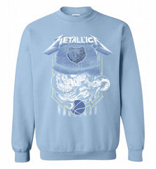 Metallica Skull Snake Memphis Grizzlies Crewneck Sweatshirt - zezetee