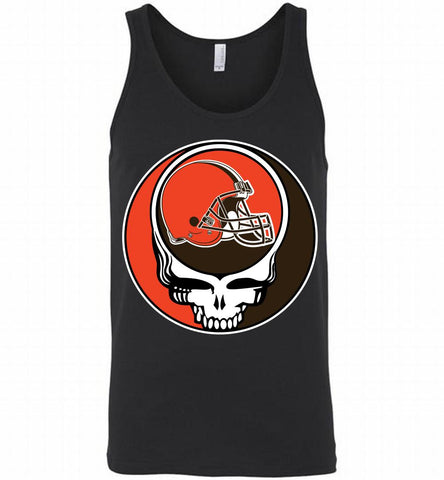 Cleveland Browns Grateful Dead Logo Band Tank - zezetee