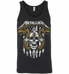 Metallica Snake Skull Boston Bruins Logo Tank - zezetee