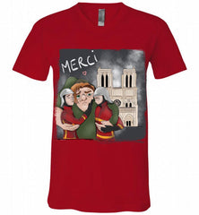 The Hunchback of Notre Dame Firefighter Paris V-Neck Shirt - zezetee