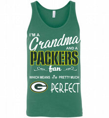 I'M A Grandma And A Green Bay Packers Fans I'm Pretty Much Perfect Tank - zezetee