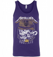 Metallica Skull Snake Vegas Golden Knights Tank - zezetee