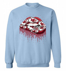 Lip Kansas City Chiefs Football Crewneck Sweatshirt - zezetee