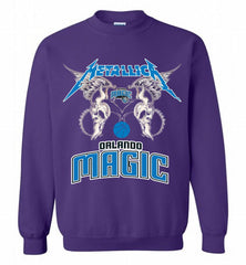 Metallica Orlando Magic Logo Crewneck Sweatshirt - zezetee