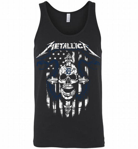 Metallica Detroit Tigers Logo Tank - zezetee