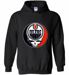 NHL TEAM EDMONTON OILERS X GRATEFUL DEAD LOGO BAND Hoodie - zezetee