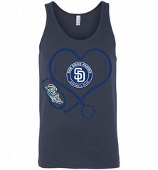 Nurse Heartbeat San Diego Padres Tank - zezetee