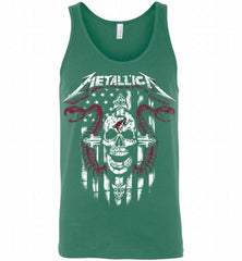 Metallica Snake Skull Arizona Coyotes Logo Tank - zezetee