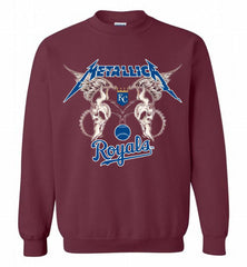 Metallica Kansas City Royals Logo Crewneck Sweatshirt - zezetee