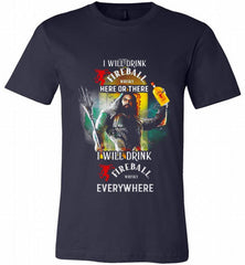 AQUAMAN I WILL DRINK FIREBALL HERE THERE I WILL DRINK FIREBALL EVERYWHERE Canvas USA - zezetee