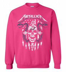 Metallica Snake Skull Philadelphia Eagles Logo Crewneck Sweatshirt - zezetee