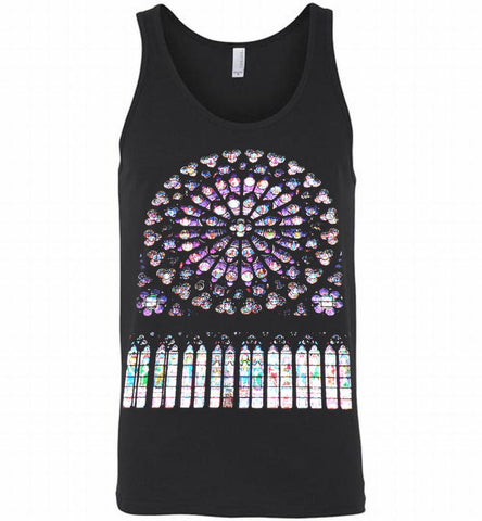 Stained glass notre dame cathedral Tank - zezetee