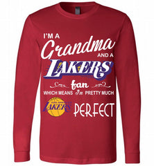 I'M A Grandma And A Los Angeles Lakers Fans Perfect Long Sleeve - zezetee