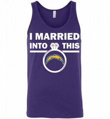 I MARRIED INTO THIS NFL Los Angeles Chargers Fans Gift Tank - zezetee