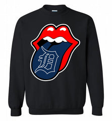 Detroit Tigers  x The Rolling Stones Logo Crewneck Sweatshirt - zezetee