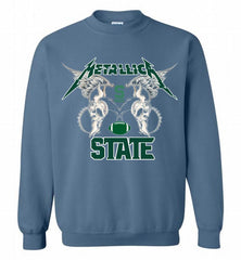 Metallica Michigan State Logo Crewneck Sweatshirt - zezetee
