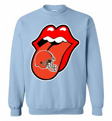 Cleveland Browns x The Rolling Stones Logo Crewneck Sweatshirt - zezetee