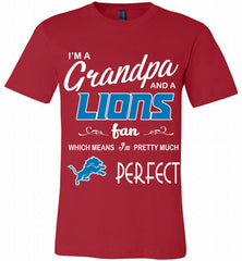 I'M A Grandpa And A Detroit Lions Pretty Much Perfect Canvas USA - zezetee