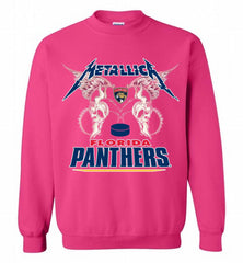 Metallica Florida Panthers Logo Crewneck Sweatshirt - zezetee