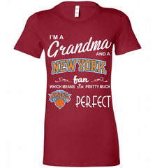 I'M A Grandma And A New York Knicks Fans Perfect Bella Ladies Tee - zezetee