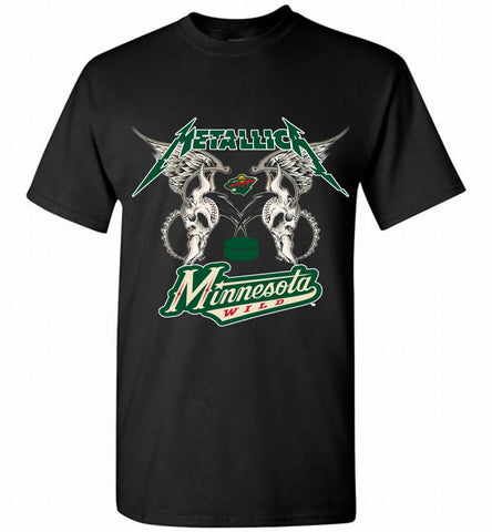 Metallica Minnesota Wild Logo Shirt - zezetee