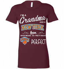 I'M A Grandma And A New York Knicks Fans Perfect Bella Ladies Tee - zezetee