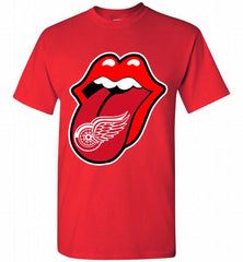 Detroit Red Wings  x The Rolling Stones Logo Shirt - zezetee