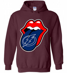 Tampa Bay Lightning  x The Rolling Stones Logo Hoodie - zezetee
