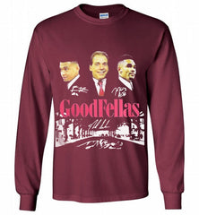 GOODFELLAS TUA TAGOVAILOA NICK SABAN JALEN HURTS ROLL TIDE Gildan Long Shirt - zezetee