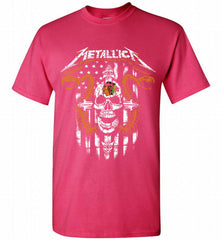Metallica Snake Skull Chicago Blackhawks Logo Shirt - zezetee