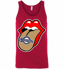 Milwaukee Brewers  x The Rolling Stones Logo Tank - zezetee