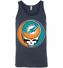 Miami Dolphins Grateful Dead Logo Band Tank - zezetee