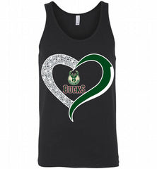 Milwaukee Bucks In Diamond Heart Tank - zezetee