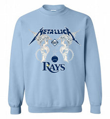Metallica Tampa Bay Rays Logo Crewneck Sweatshirt - zezetee