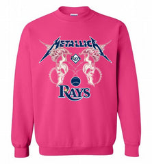 Metallica Tampa Bay Rays Logo Crewneck Sweatshirt - zezetee