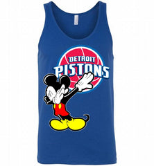 Disney Mickey Mouse Dabbing Detroit Pistons Tank - zezetee